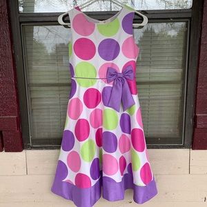 Girls Polka Dot Spring and Summer Sleeveless Dress
